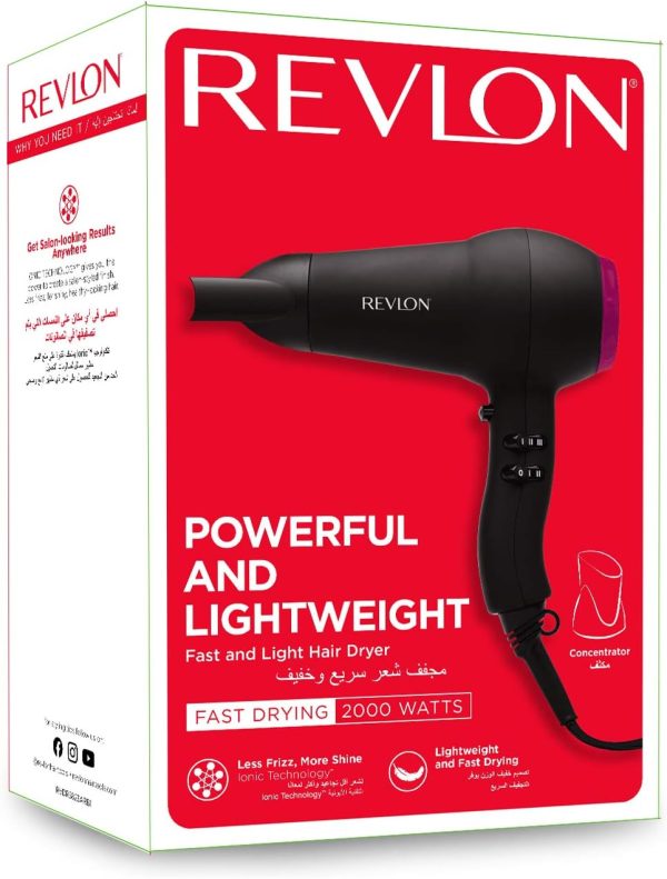 Revlon RVDR5823 Fast and Light Hair Dryer, 2000W - Image 6