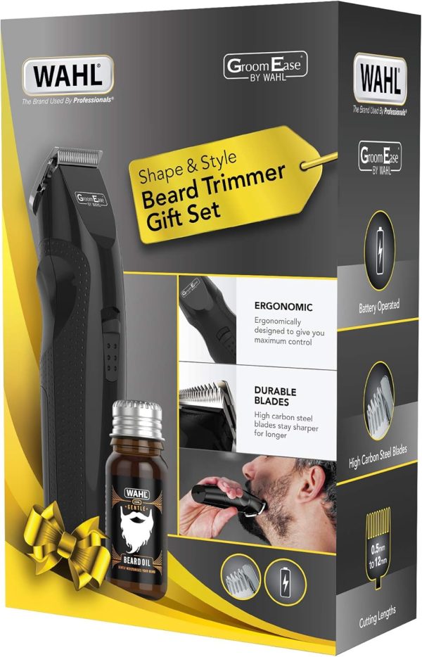 WAHL GroomEase Beard Trimmer, Men’s Trimmer, Stubble Trimmer for Men, Smooth Cutting Trimmer, Cordless Trimmer, Trimmer Set, Beard Oil, Beard Moisturising, Beard Care - Image 6