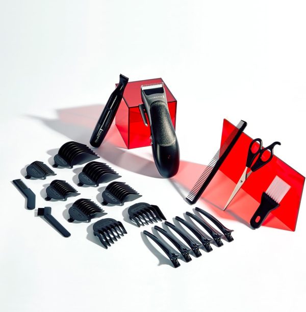 Remington Hair Clipper and Detail Trimmer (25 Piece kit incl. 6 Sectioning Clips, 6 Comb attachments (3mm-25mm), Ear Taper Combs, Scissors, Storage Pouch etc., 40 Minutes Cordless Usage) HC367 - Image 4