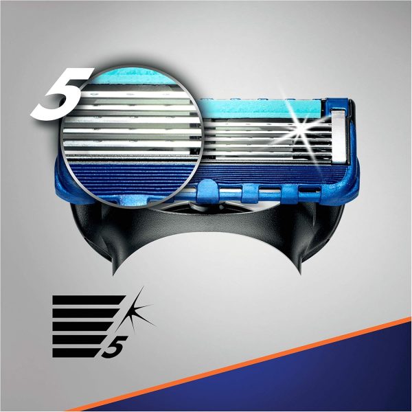Gillette Fusion 5 Razor Blades with Trimmer for Precision and Glide Coating, 4 Replacement Blades - Image 2