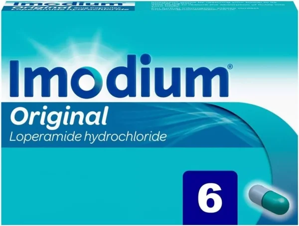 Imodium Original 2mg Capsules loperamide relieves stop diarrhoea adults - 6 CAPS - 3 packs