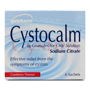 Cystocalm Cystitis Relief from Burning Pain Oral Granules Cranberry 36 Sachets (6 packs of 6)