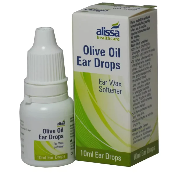 Olive Oil Ear Drops Wax Softens, Removes, Clears, Eases Ear Wax 3 x 10ml Bottles