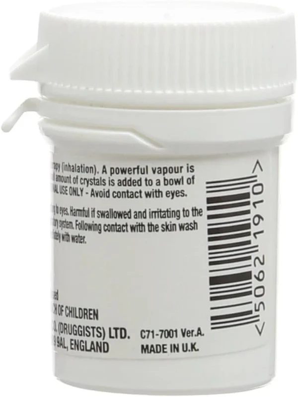 Menthol Crystals 5g Make Powerful Menthol Vapour - Aromatherapy Nasal Congestion - 3 Packs - Image 3