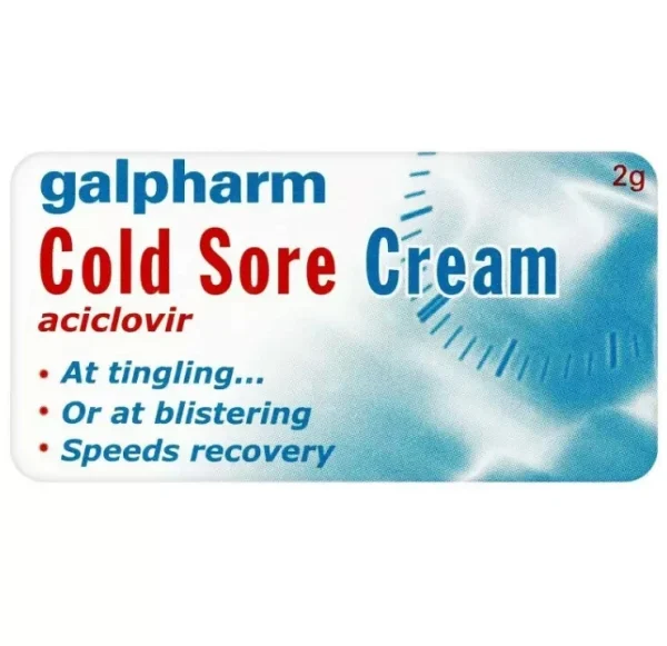 Galpharm Cold Sore Cream 2g 5% Tingle Lip Herpes Virus Blister - 3 Packs