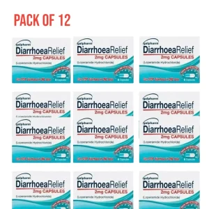 72 Capsule GENERIC - Imodium Galpharm Diarrhoea Relief 12 packs of 6 Capsules Long expiry