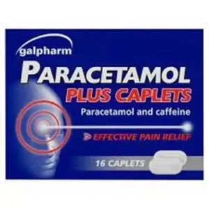 Galpharm Paracetmol Plus Caplets with Caffeine (Max Pain Relief/Killer) - 4 packs of 16 tablets